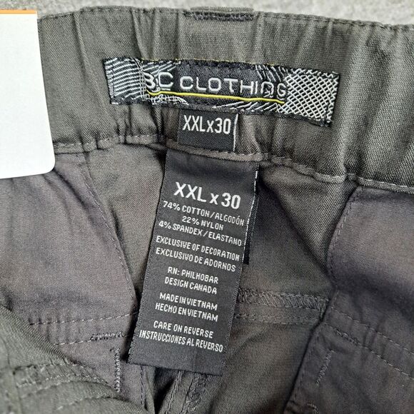 BC Clothing Men's XXL  x 30 Gray Hiking Convertible Outdoor Cargo Pants - Picture 3 of 14